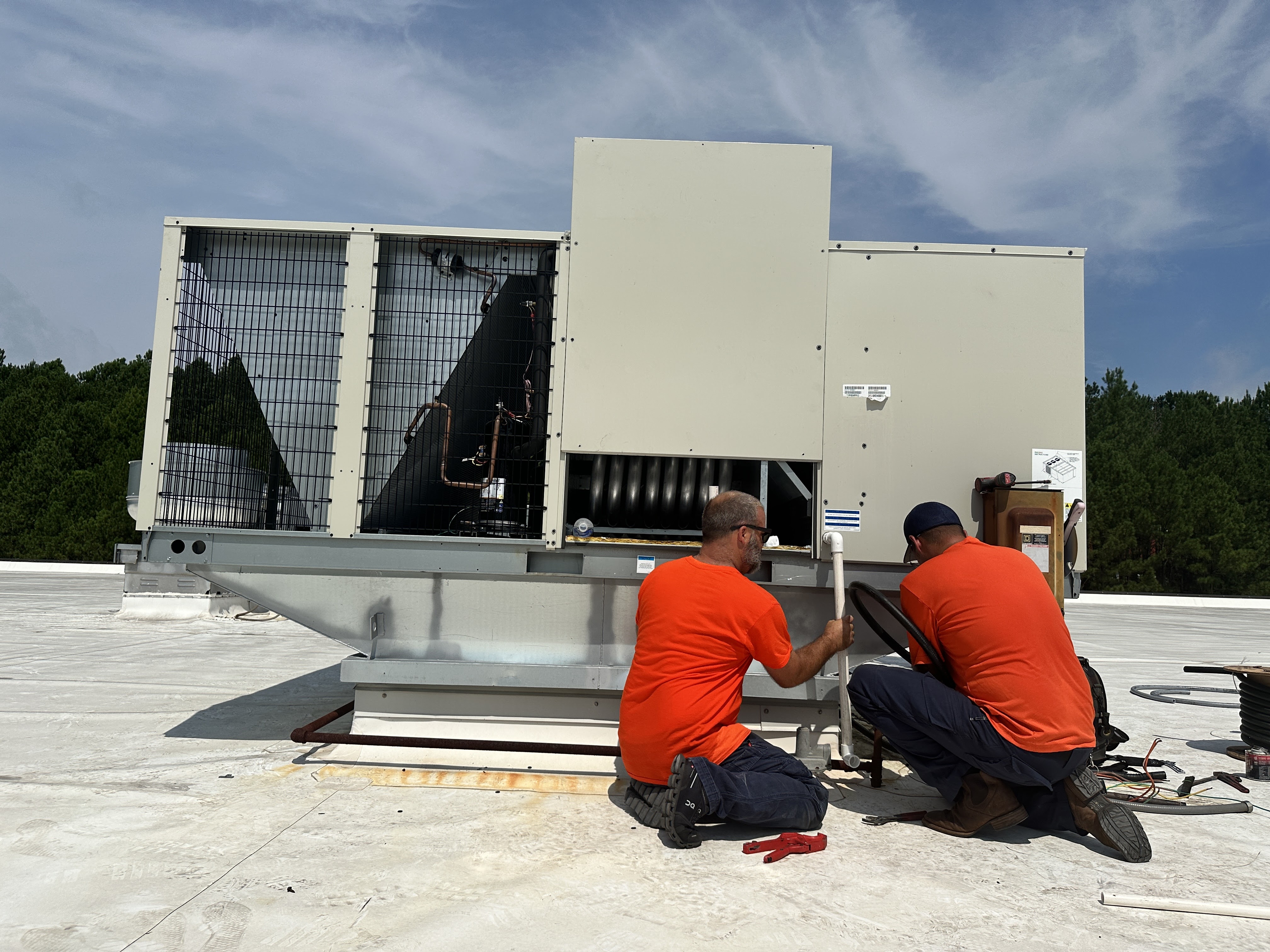Commercial HVAC service work